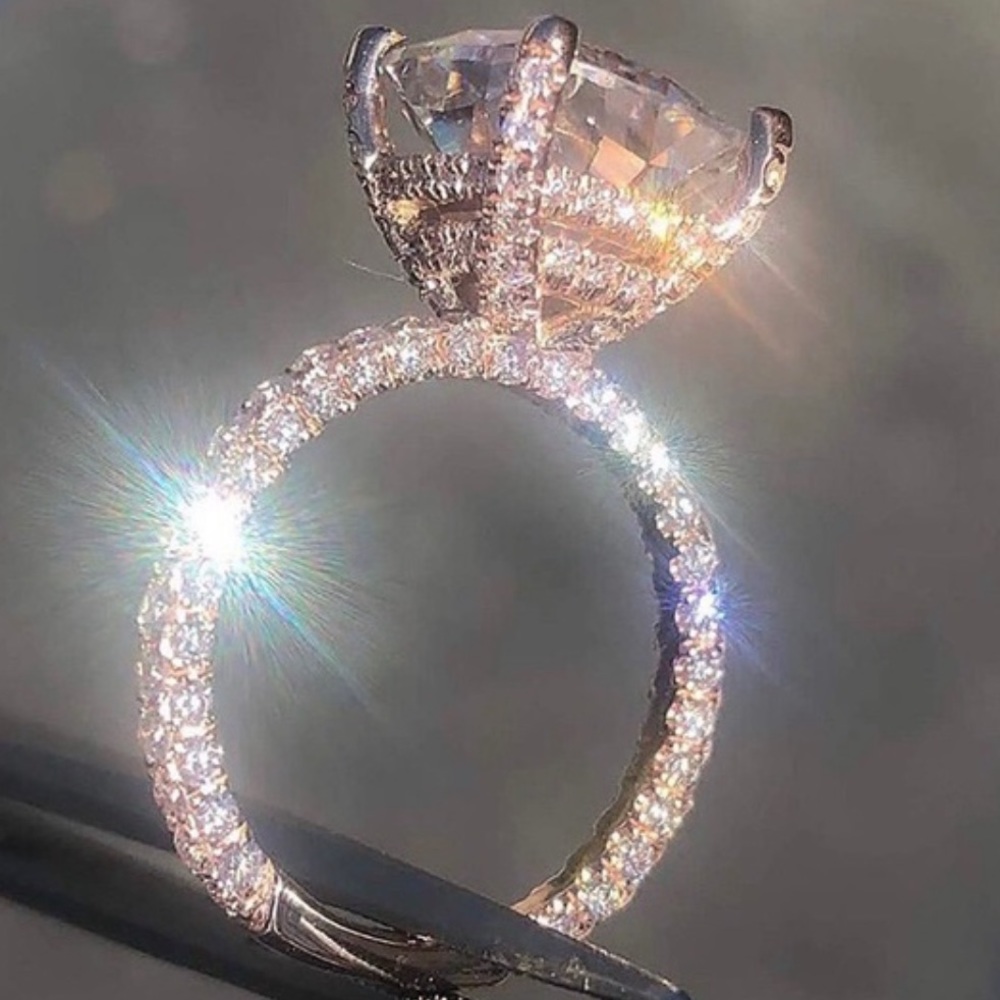 ***New 18K Rose Gold 6 Carat Round Morganite - Picture 3 of 5
